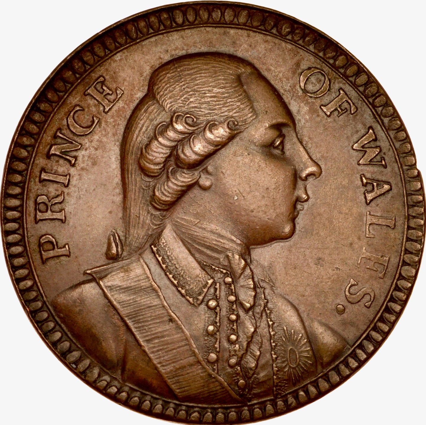 1783 Majority of Prince of Wales bronze medal BHM 250 Rare
