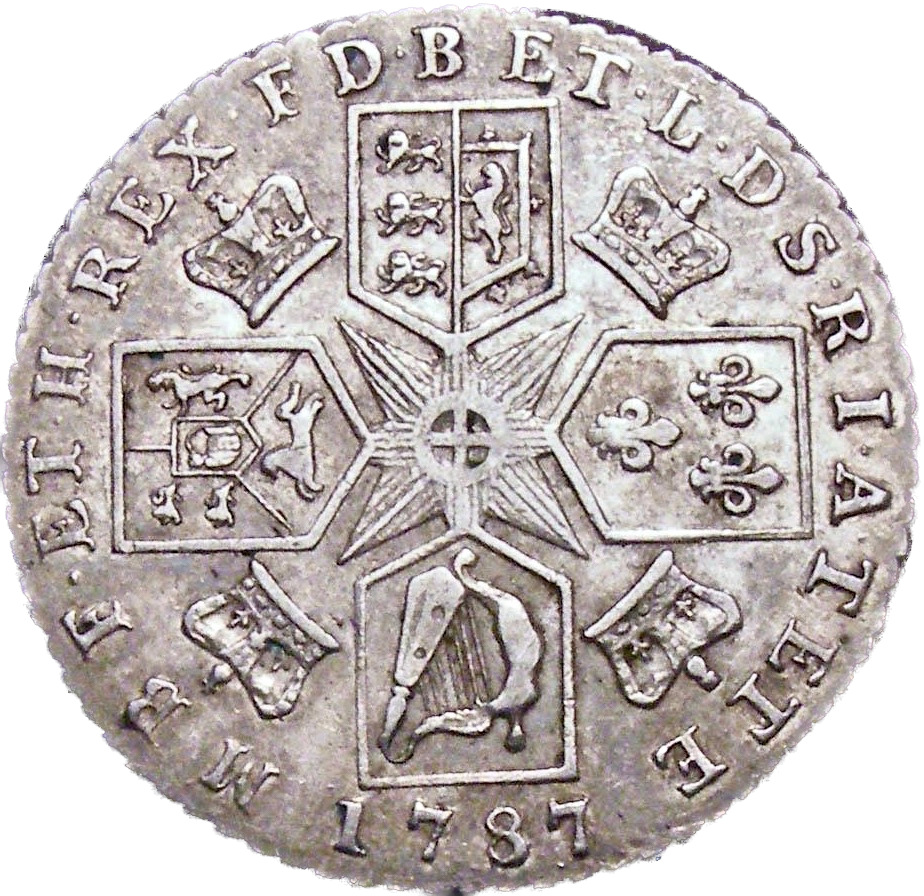 1787/6 Shilling No semee of hearts No stops at date S3746 ESC 2128 VF