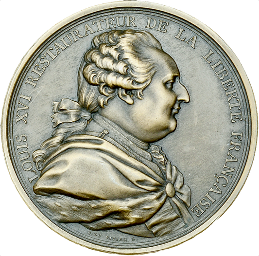 1789 FRANCE National Assembly 64mm bronze medal BDM I, 211 EF