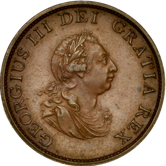 1799 pattern halfpenny in bronzed copper (late Soho) BMC 1246 [KP24] Scarce