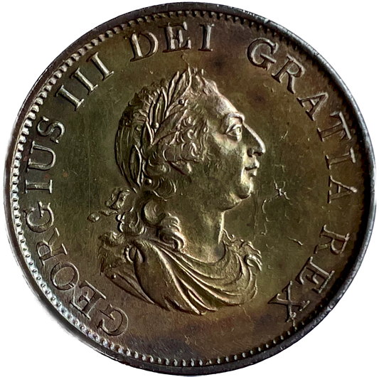 1799 Halfpenny S3774 BMC 1251 Plain hull NEF