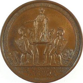 1804 FRANCE Coronation of Napoleon 45mm bronze medal EF