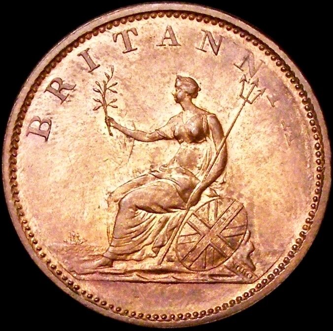 1806 Halfpenny S3781 BMC 1376 No berries UNC