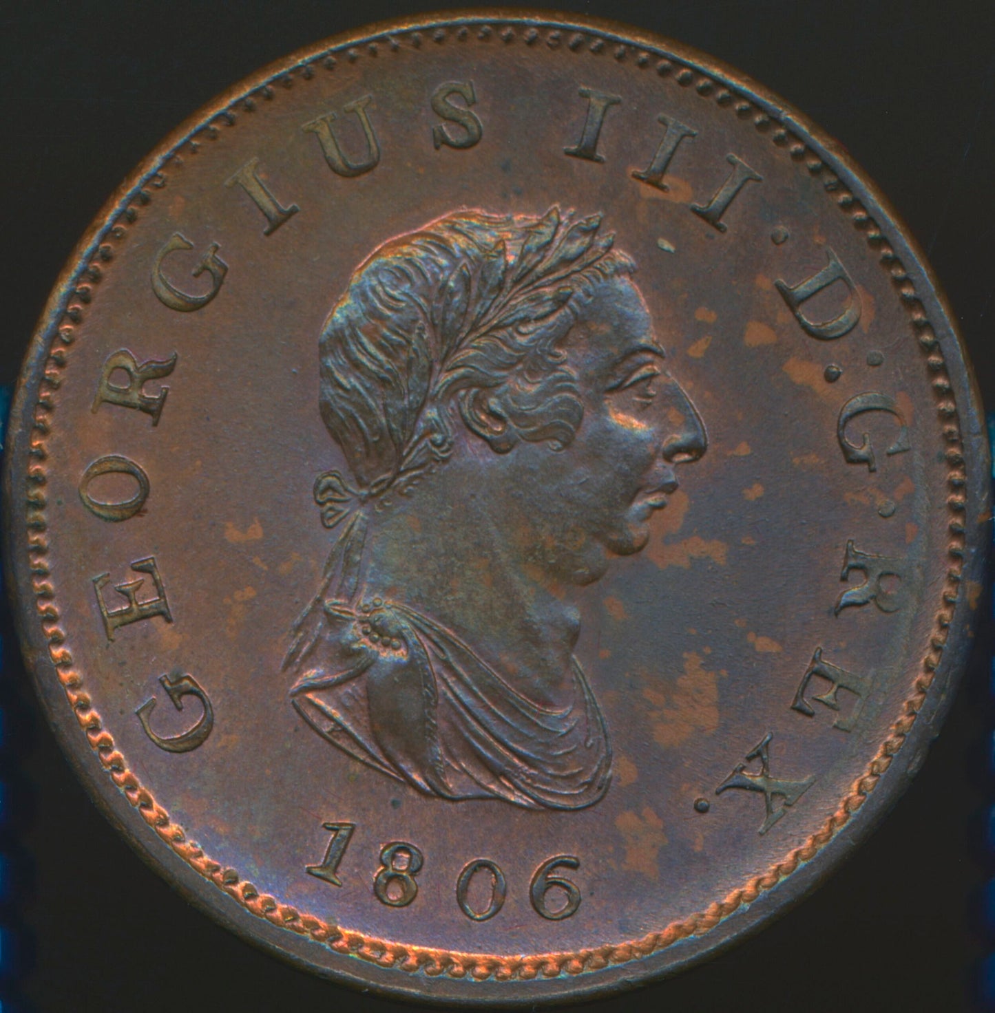 1806 Halfpenny S3781 BMC 1377 With berries UNC