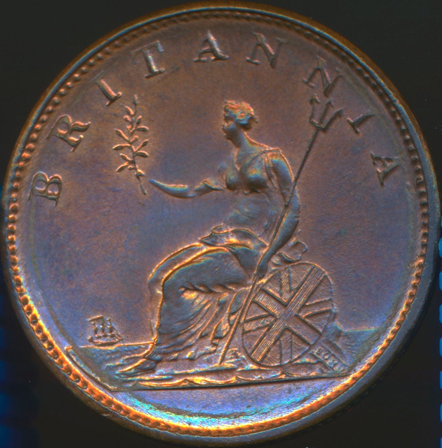 1806 Halfpenny S3781 BMC 1377 With berries UNC