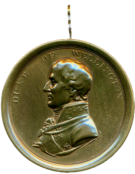 1815 Wellington's Continental Victories 47.5mm bronze box medal BHM 885 E1075a