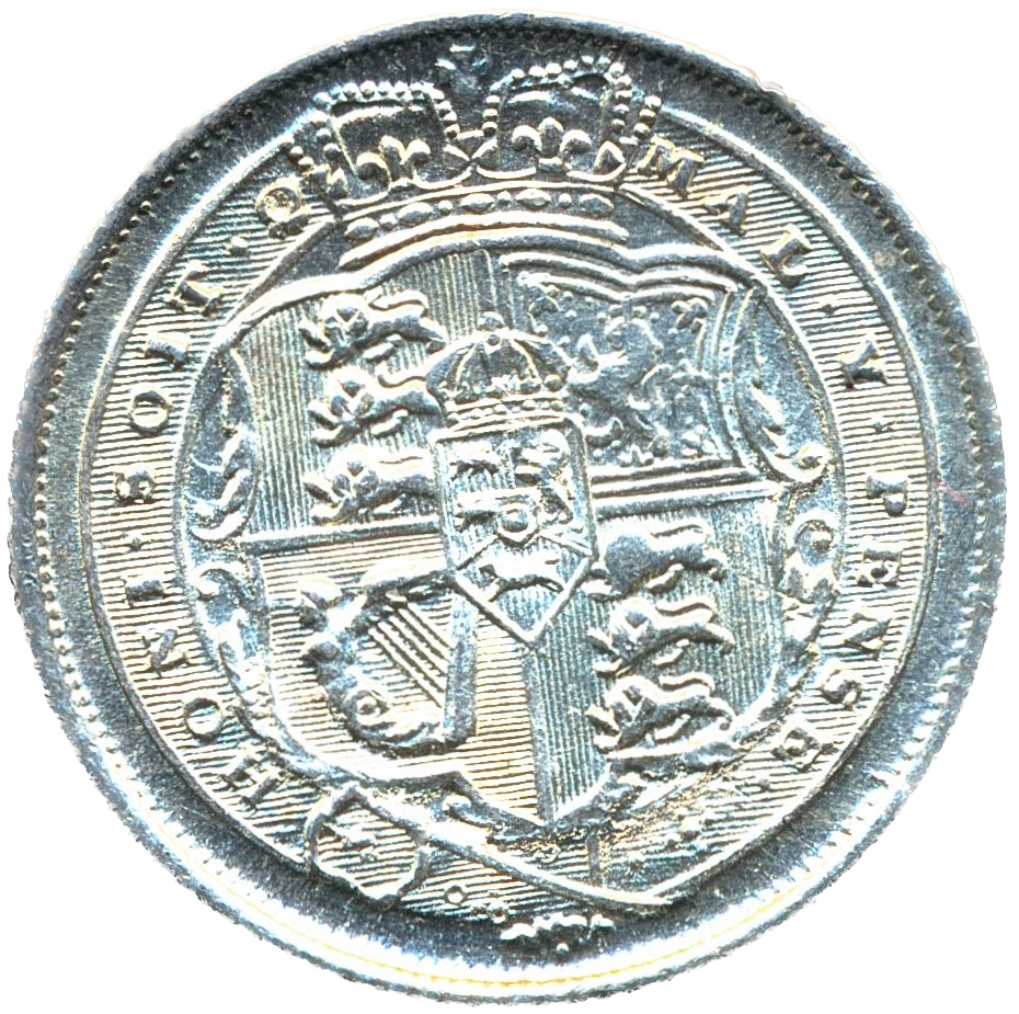 1816 Sixpence Second bust S3791 ESC 2191 AUNC