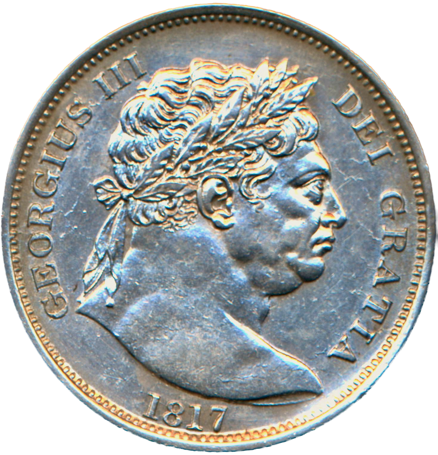 1817 Halfcrown Large head S3788 ESC 2090 AUNC