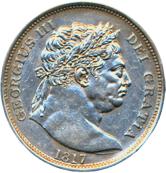 1817 Halfcrown Large head S3788 ESC 2090 AUNC