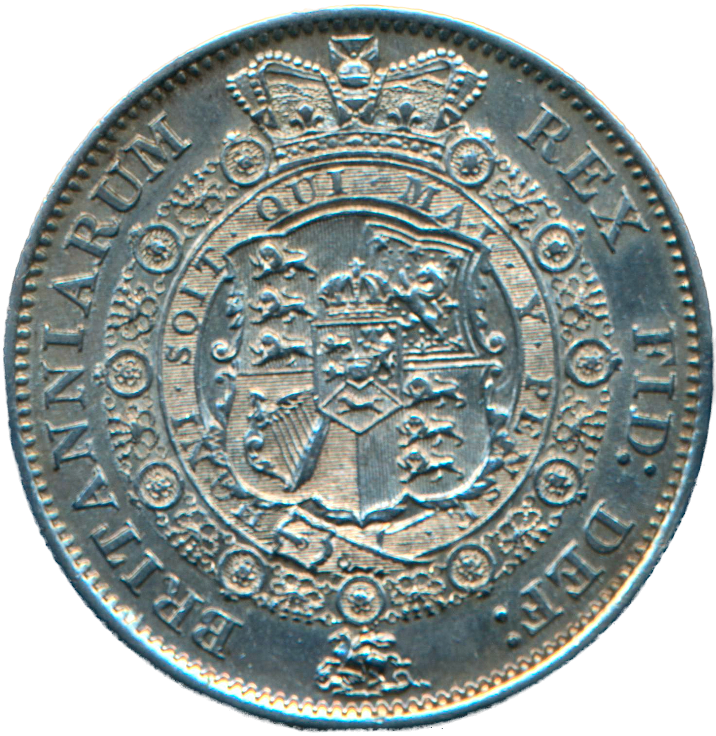 1817 Halfcrown Large head S3788 ESC 2090 AUNC