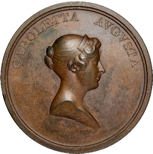 1817 Death of Princess Charlotte 50mm Bronze medal E1096 BHM 941 EF