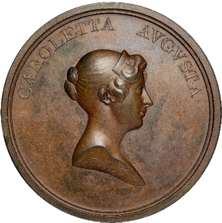 1817 Death of Princess Charlotte 50mm Bronze medal E1096 BHM 941 EF