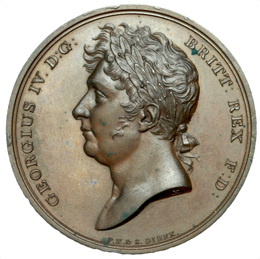 1821 Coronation bronze medal BHM 1073 EF