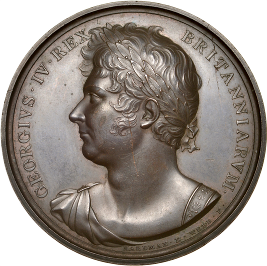1821 Coronation bronze medal by T Webb BHM 1093 UNC