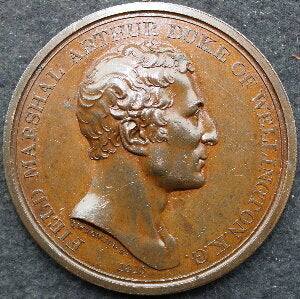 1821 Duke of Wellington 51mm bronze medal BHM 1167 E1154 EF