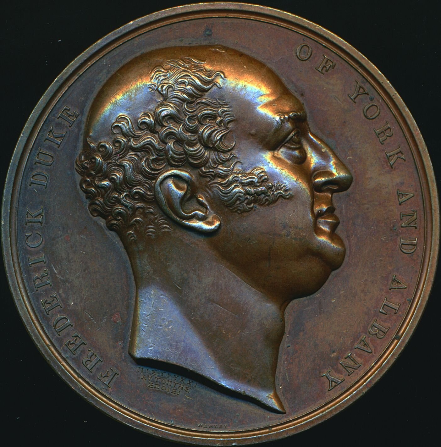 1827 Death of Duke of York 60mm copper medal NY B Pistrucci BHM 1283 E1189