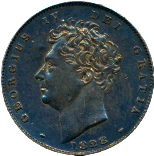 1828 Sixpence Bare head S3815 ESC 2438 Scarce GVF