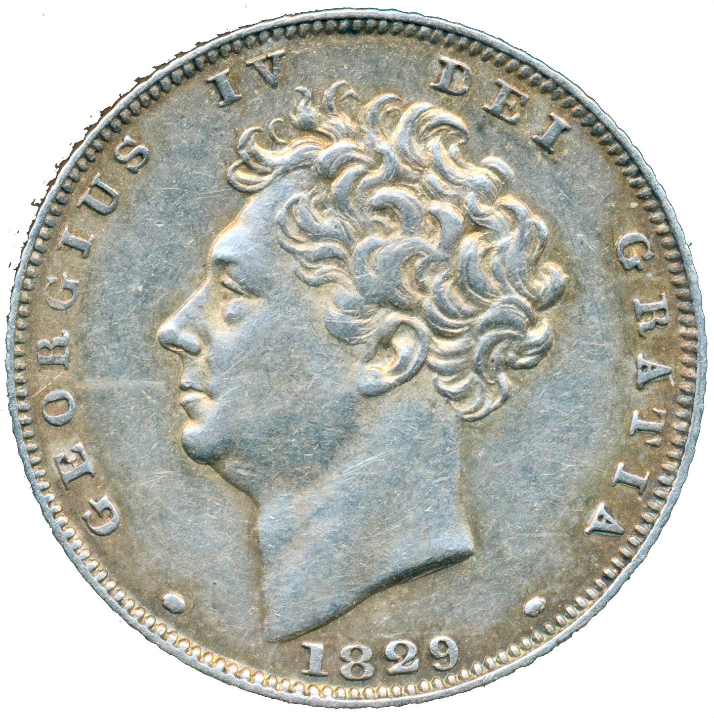 1829 Sixpence Bare head S3815 ESC 2439 EF/NEF