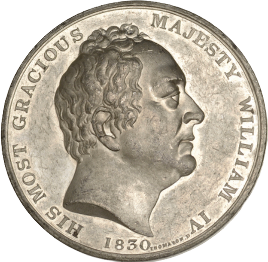 1830 Accession of William IV 55mm white metal E1221 BHM 1423 Rare