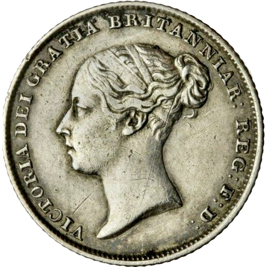 1842 Sixpence First young head S3908 ESC 3175 Rare NEF