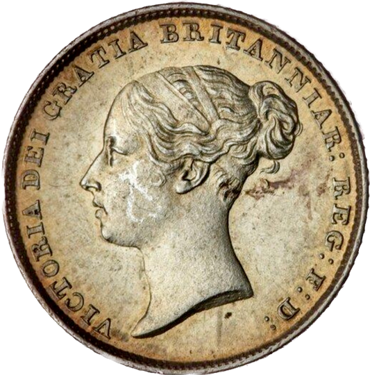 1844 Sixpence First young head Large 44 S3908 ESC 3177 Very rare UNC or near so