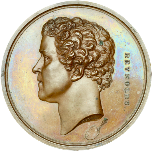 1845 Joshua Reynolds Art Union of London 55mm copper medal BHM 2207 E1399