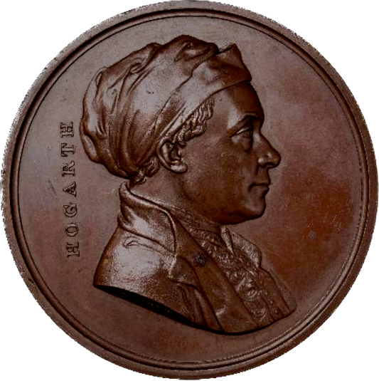 1848 William Hogarth Art Union of London 55mm copper medal BHM 2302 E1427 NEF