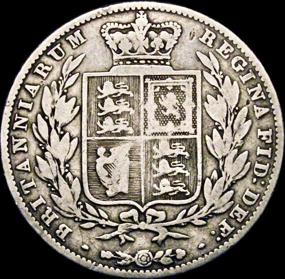 1848 Halfcrown Unaltered date S3888 ESC 2726 Extremely rare (R3) VG