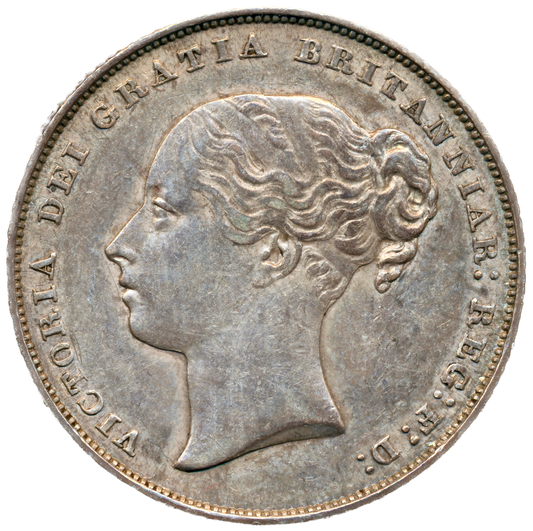 1852 Shilling Second young head S3904 ESC 3001 Scarce EF