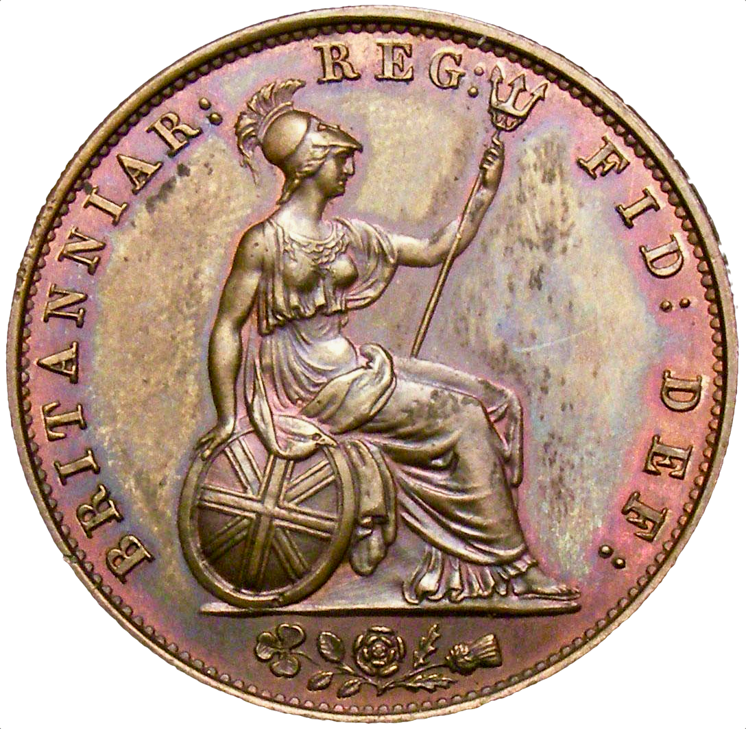 1853 proof halfpenny BMC 1541 LCGS82