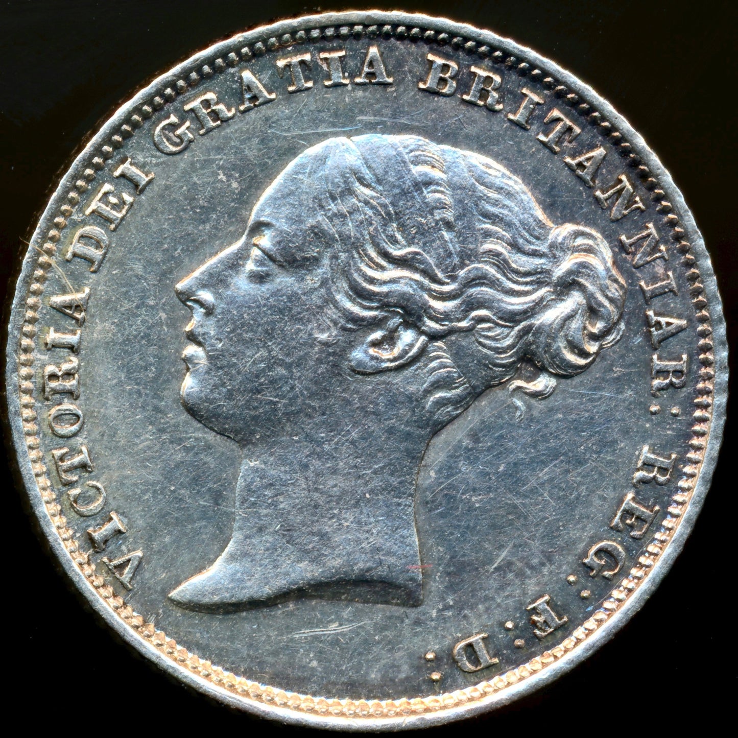 1853 Sixpence First young head S3908 ESC 3189 Scarce UNC