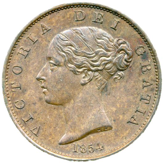 1854 Halfpenny S3949 BMC 1542 UNC