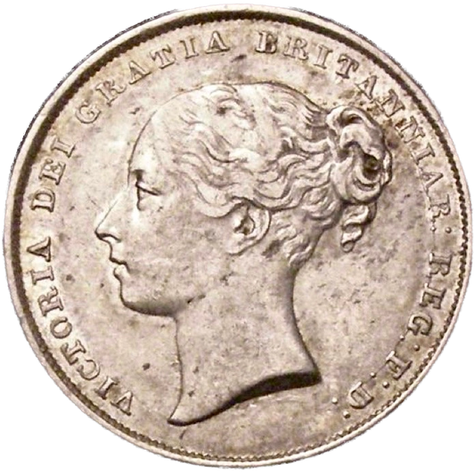 1854 Shilling Second young head S3904 ESC 3004 Very rare (R2) VF