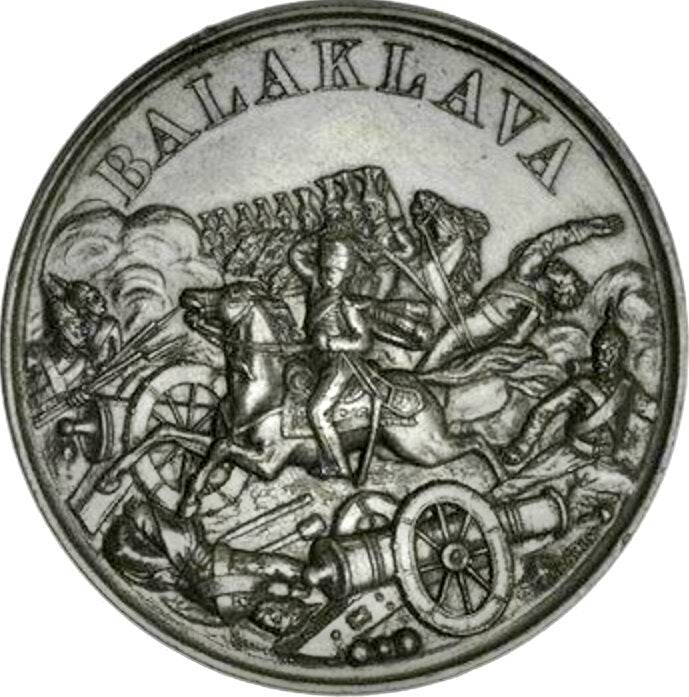 1854 Crimean War three 41mm White metal medals in box of issue by J Pinches BHM 2539-2541 E1490-1492