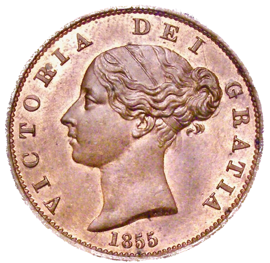 1855 Halfpenny S3949 BMC 1543 UNC