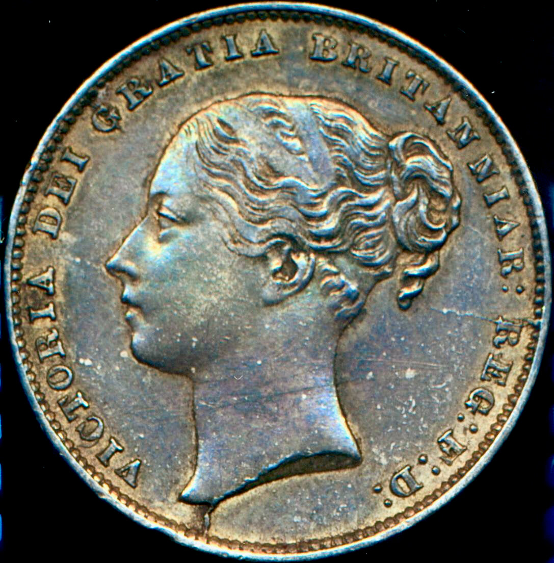 1861 Shilling Second young head S3904 ESC 3019 Rare EF