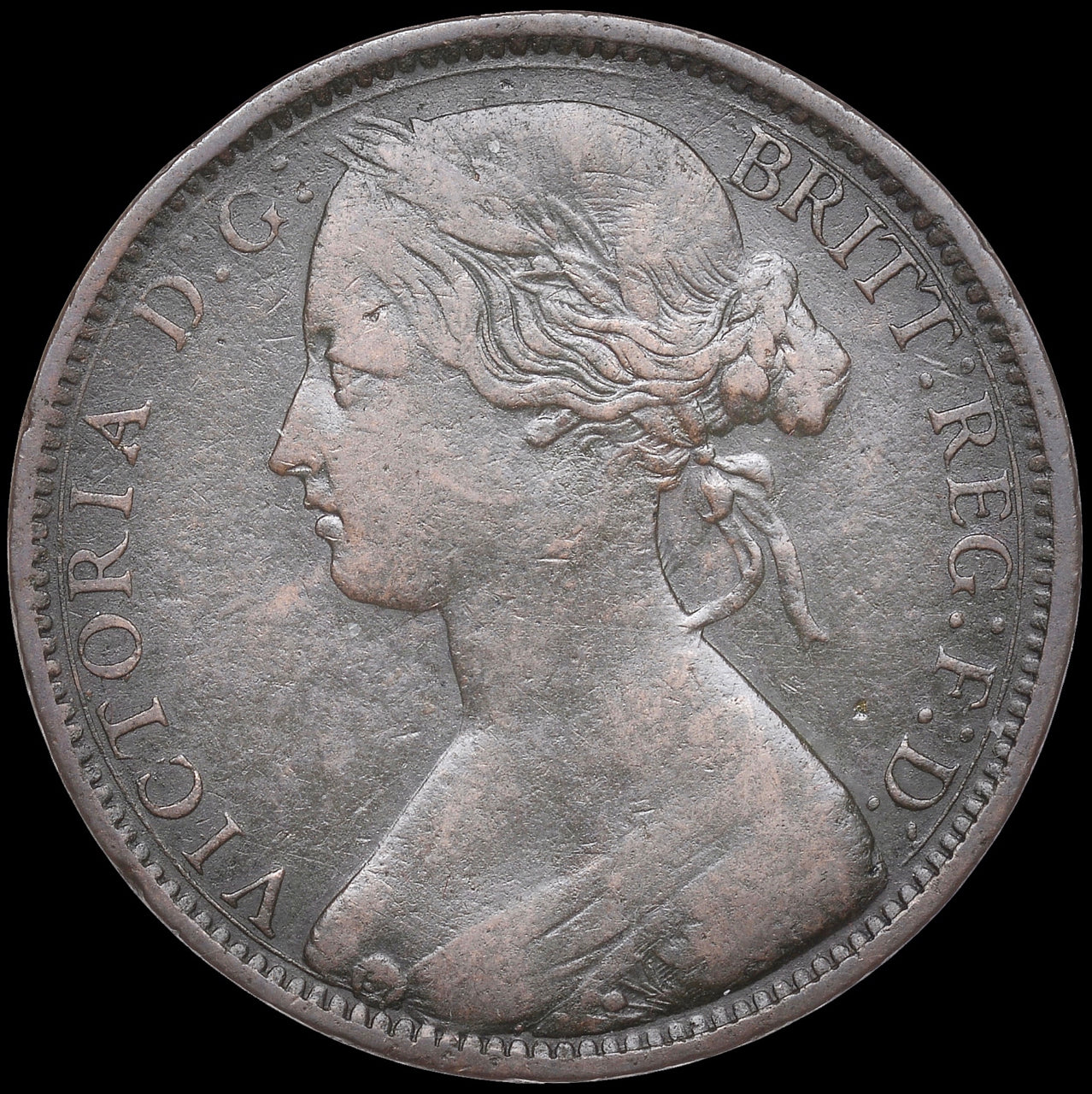 1862 8 over 6 Penny S3954 F39A Obv 6 Rev G Excessively rare (R18) GF