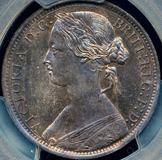 1865 Penny Unaltered date F50 UNC MS64RB