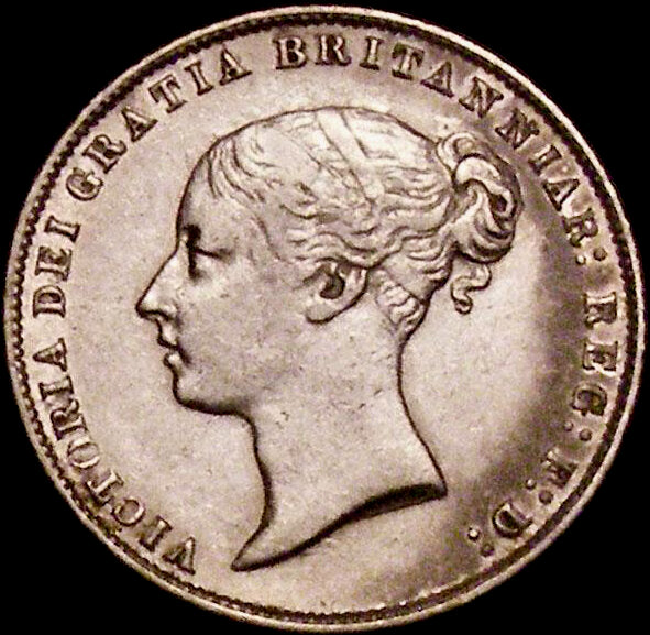 1867 Sixpence Second young head S3909 ESC 3213 Very rare (R2) GVF