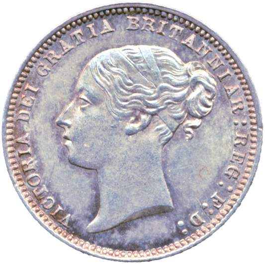 1868 Sixpence Second young head die 8 S3910 ESC 3218 Very rare (R2) AUNC