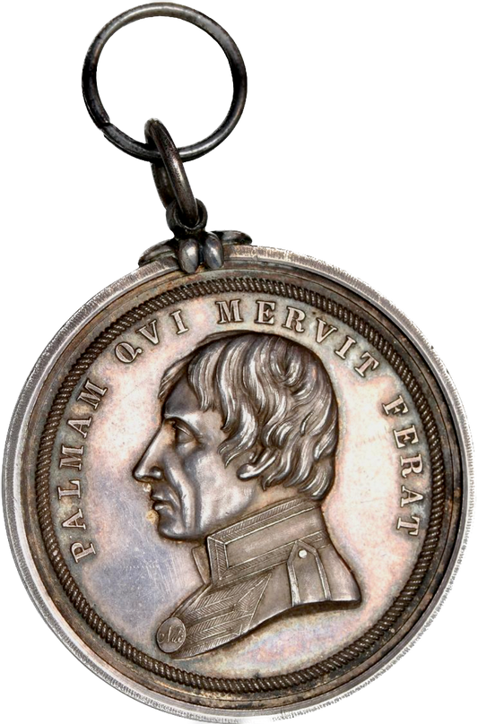 1868 Greenwich Hospital School  41mm silver prize medal