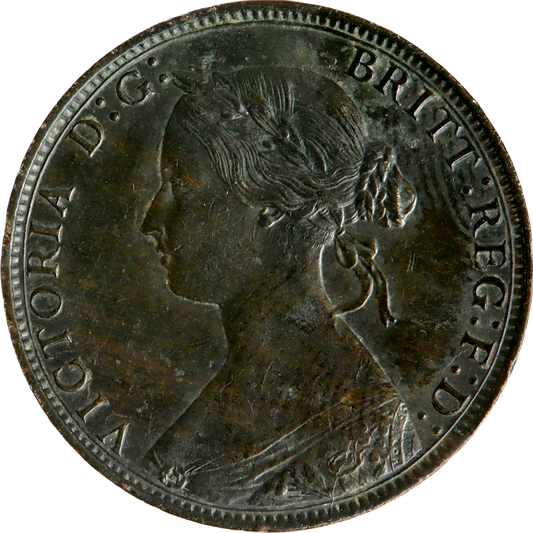 1869 Halfpenny F306 Rare NEF