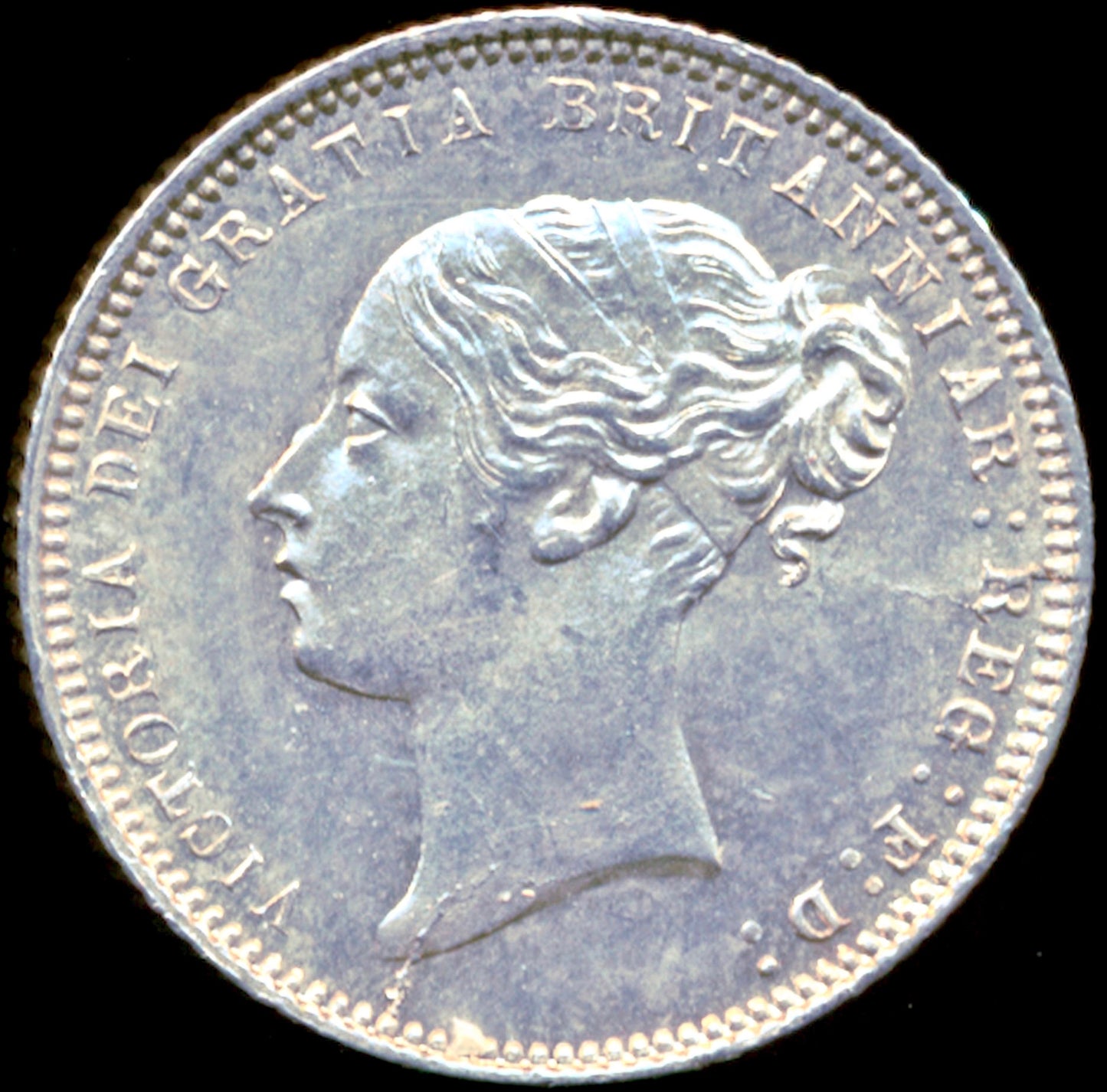 1870 Sixpence Second young head die 4 S3910 ESC 3221 Very rare (R2) UNC