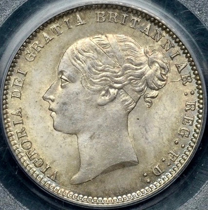 1871 Sixpence Second young head Tilted 7 Die 27 S3910 ESC 3223var Rare Choice UNC MS66