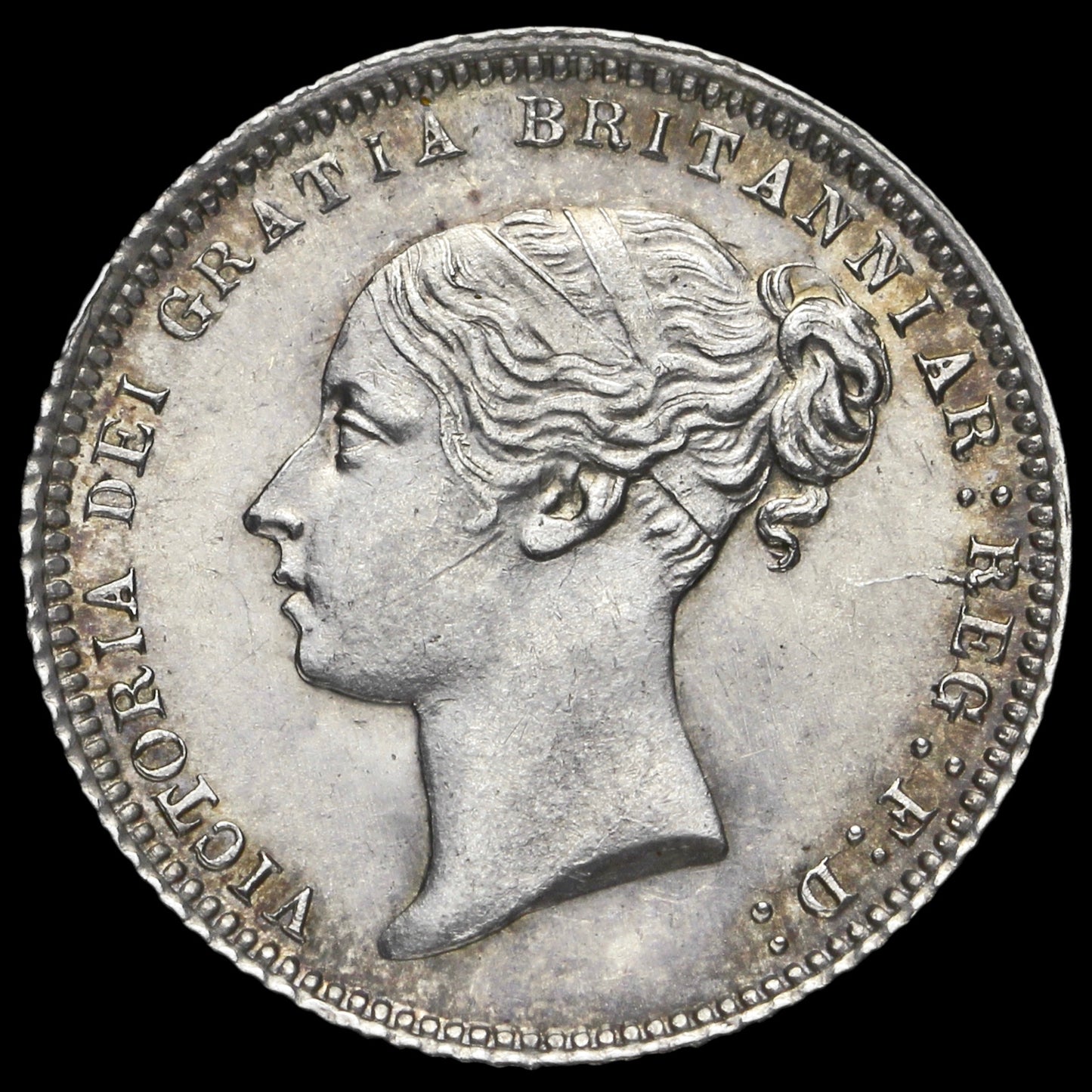 1871 Sixpence Second young head die 37 S3910 ESC 3223 Rare UNC