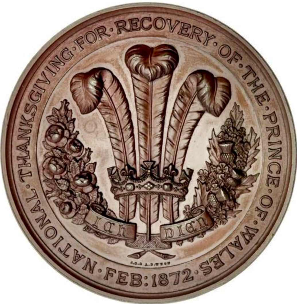 1872 National Thanksgiving for the Recovery of the Prince of Wales 58mm bronze medal BHM 2929 E 1619