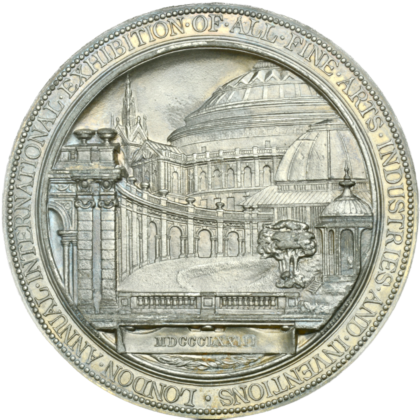 1873 International Exhibition of all Fine Arts and Inventions, London 70mm medal by GT Morgan BHM 2964 E 1622