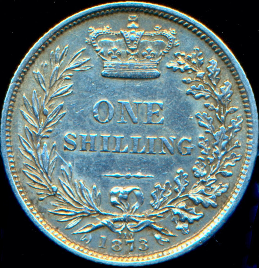 1873 Shilling Third young head die 110 S3906A ESC 3043 EF