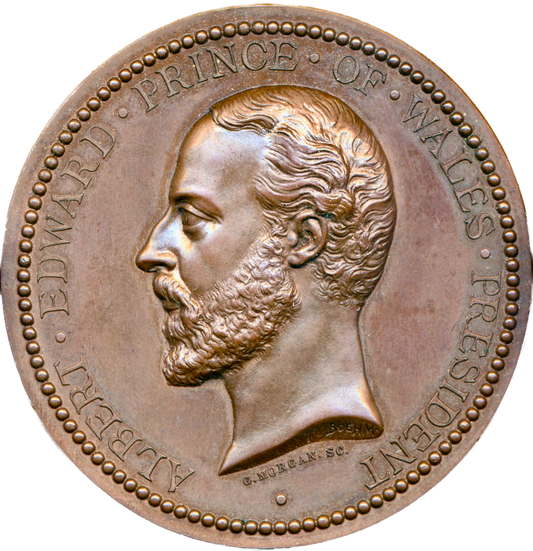1874 Fine Art Exhibition 52mm bronze medal by JE Boehm and GT Morgon BHM 2992 E 1633