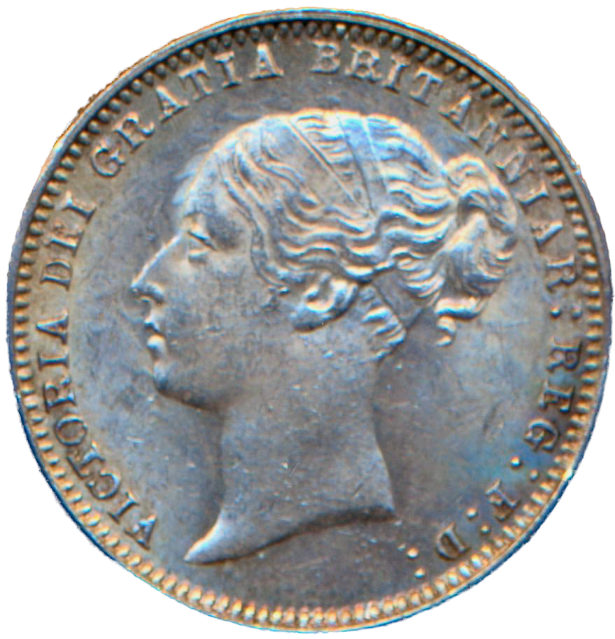 1875 Second young head die 11 Sixpence S3910 ESC 3230 Scarce AUNC